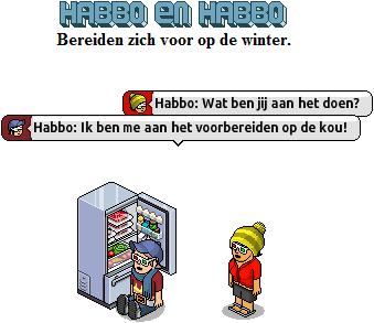 Habbo en Habbo bereiden zich voor op de winter.