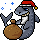 Shark Santa Throne Badge