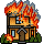 Casa in fiamme