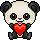 Panda felice
