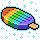 RSH02: Opblaasbare Regenboog IJslolly Zeldzaamheid