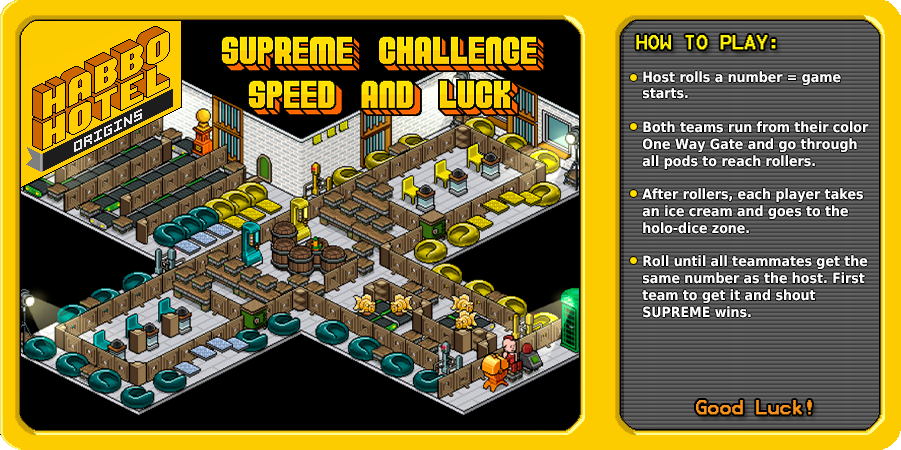 Play Supreme Challenge: Speed and Luck with staff this week!