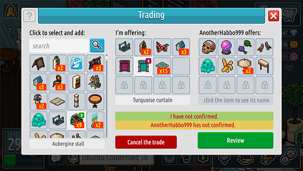 TRADING TABLE